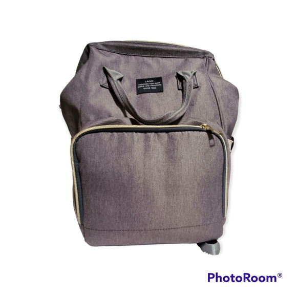 Land Diaper Bag Backpack Gray Gently Used - Picture 1 of 7
